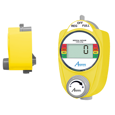 Amvex Suction Regulator - Continuous 3 Mode 0-300 mmHg - Digital with Bronze Filter