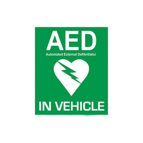 CARDIACT AED In Vehicle Window Sticker 10 x 12cm