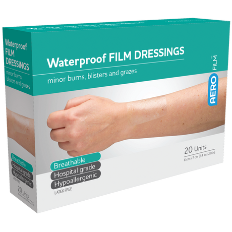 Waterproof Film Dressing 6 x 7cm Box/20