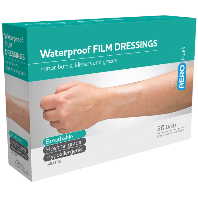 Waterproof Film Dressing 6 x 7cm Box/20
