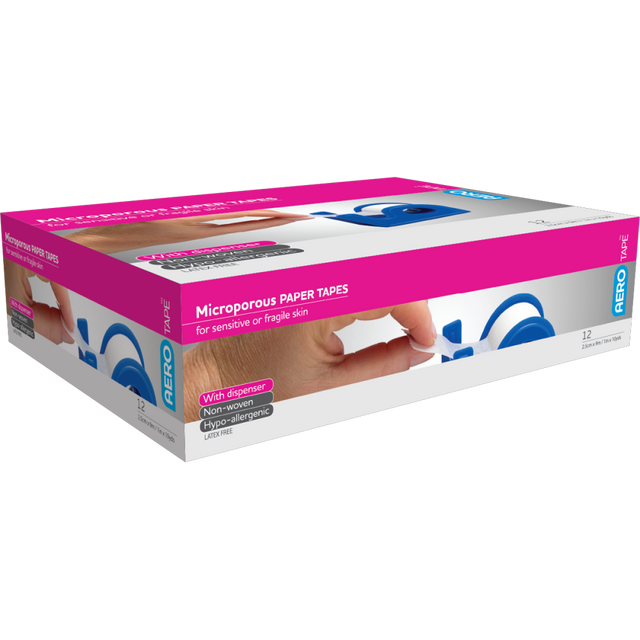 White Microporous Paper Tape with Dispenser 