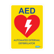 CARDIACT Yellow Poly AED Sign 22.5 x 30cm