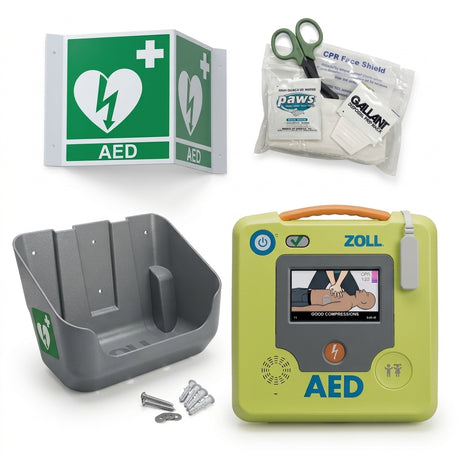 ZOLL AED 3 Fully Automatic Defibrillator Package with Wall Bracket
