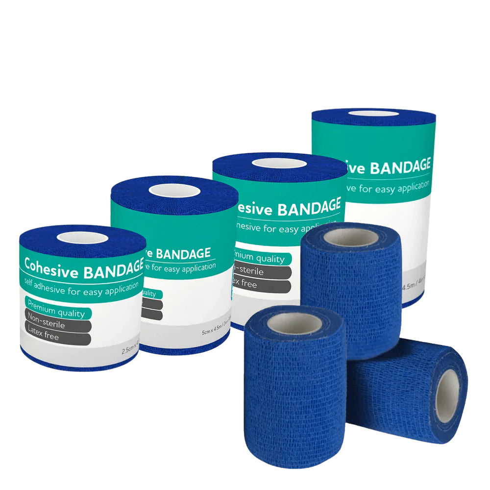 Blue Cohesive Bandages 10cm x 4.5M