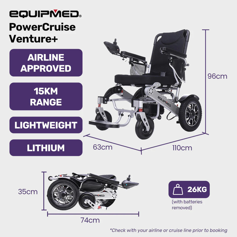 Power Electric Wheelchair Long Range - Airline Approved
