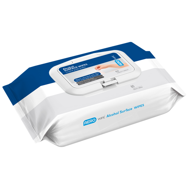 75% Isopropyl Alcohol Surface Wipes Pouch/60