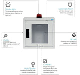 AED Alarmed Cabinet with Strobe Light 42 x 38 x 15.5cm