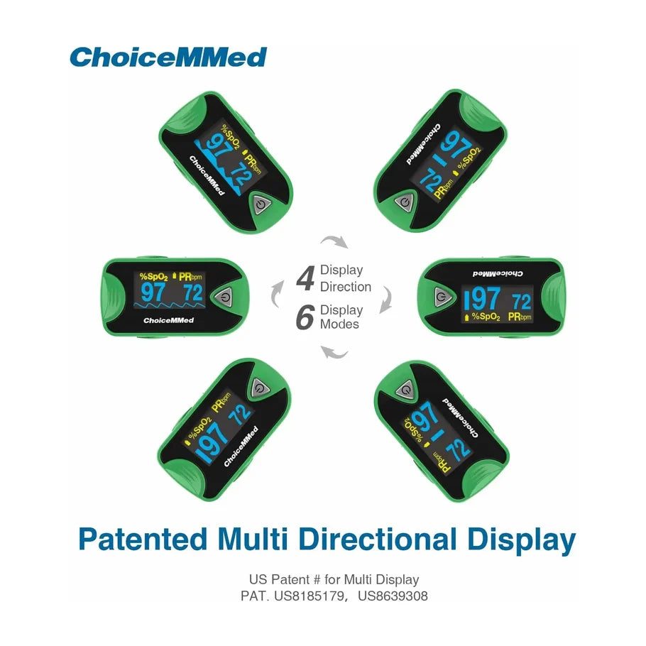 ChoiceMMed Finger Pulse Oximeter - Green