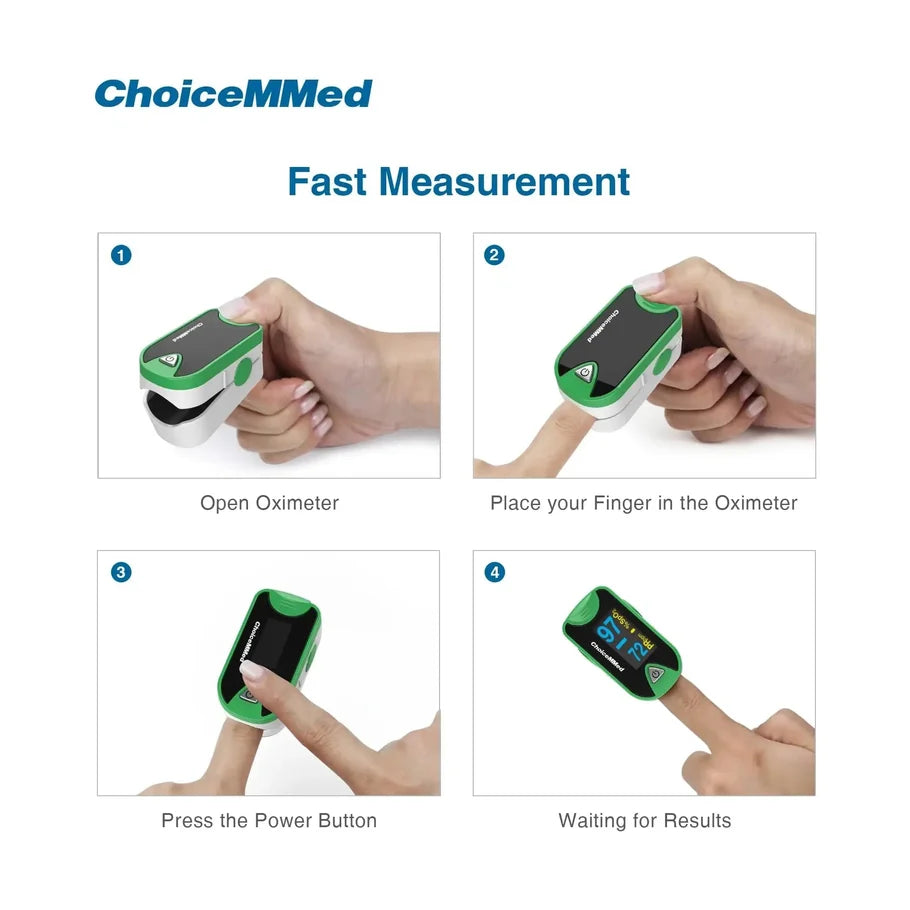 ChoiceMMed Finger Pulse Oximeter - Green