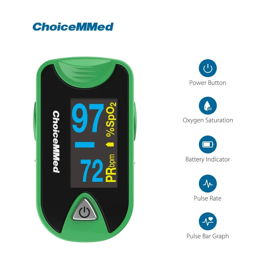 ChoiceMMed Finger Pulse Oximeter - Green