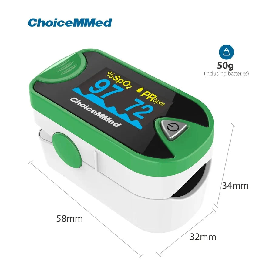 ChoiceMMed Finger Pulse Oximeter - Green