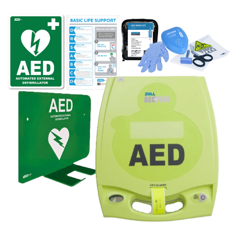 ZOLL AED Plus Defibrillator Package with Wall Bracket