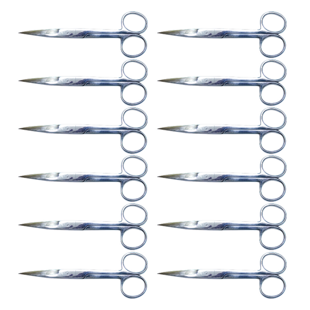 Medical Scissors Stainless Steel 13cm Sharp/Sharp 12/Pk