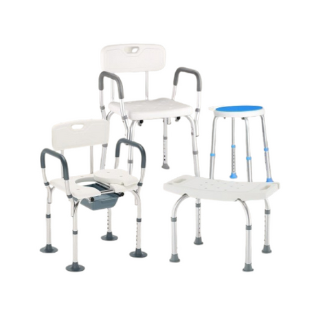 Adjustable Shower Chair Set – 4 Piece Set