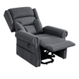 Electric Power Lift Recliner Chair with Massage & Lumbar Heat (Fabric Grey)