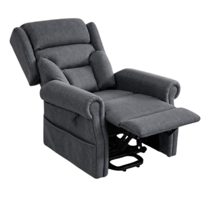 Electric Power Lift Recliner Chair with Massage & Lumbar Heat (Fabric Grey)