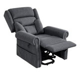 Electric Power Lift Recliner Chair with Massage & Lumbar Heat (Fabric Grey)