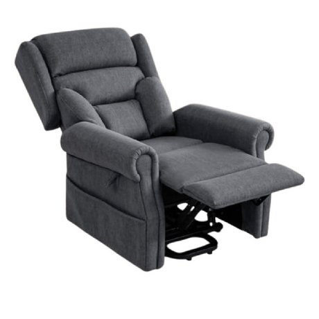 Electric Power Lift Recliner Chair with Massage & Lumbar Heat (Fabric Grey)