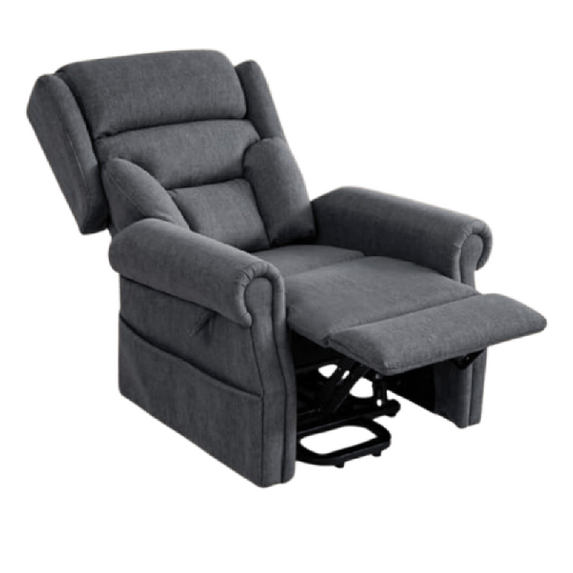 Electric Power Lift Recliner Chair with Massage & Lumbar Heat (Fabric Grey)