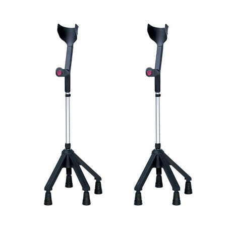 Rebotec Quadro - Quad Forearm Crutch - Black, Pair