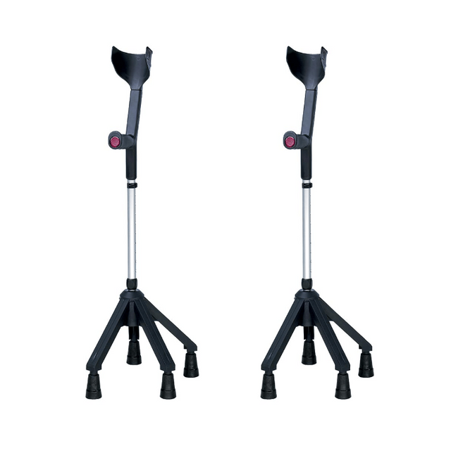 Rebotec Quadro - Quad Forearm Crutch - Black, Pair