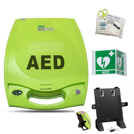 ZOLL AED Plus Defibrillator Bundle (incl bracket and sign)