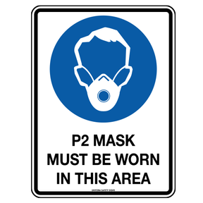 First Aid Signage - Poly P2 Mask Sign 30 x 22.5cm