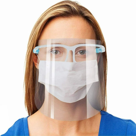 Reusable Medical Face Shield & Glasses - Clear