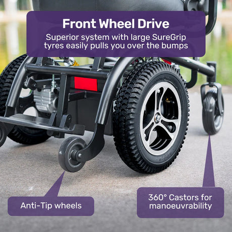 Front Wheel Drive Electric Wheelchair – 35km Range, Ultra-Comfortable