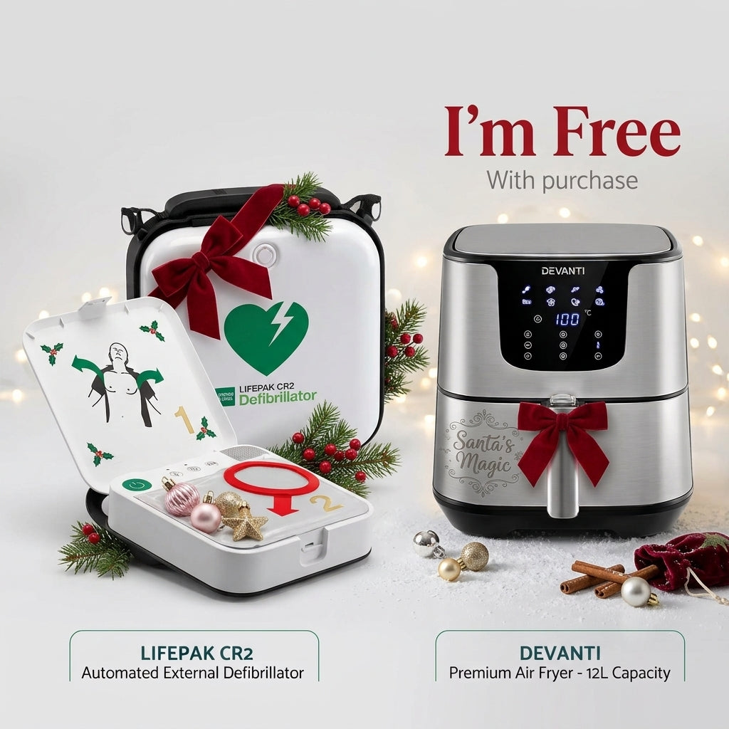 LIFEPAK CR2 Essential Fully-Automatic AED + Free Devanti 7L Air Fryer | Christmas 2026