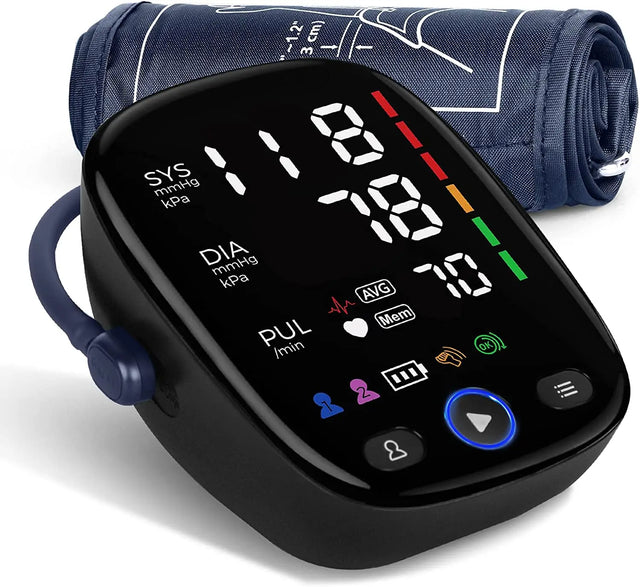Kingclinic Blood Pressure Monitor Upper Arm Automatic BP Cuff Machine with LED
