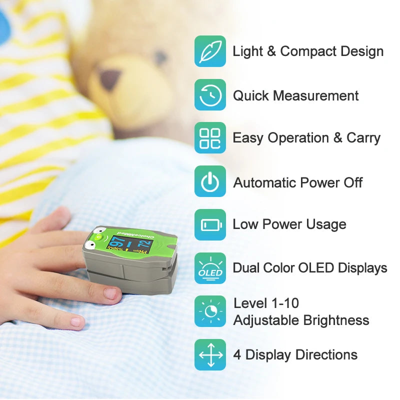 ChoiceMMed Paediatric Frog Pulse Oximeter – Twin Pack