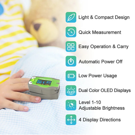 ChoiceMMed Paediatric Frog Pulse Oximeter – Twin Pack