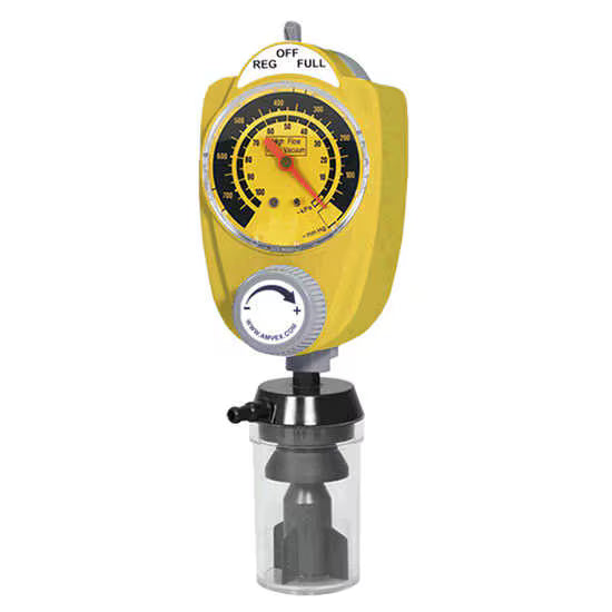 Amvex Suction Regulator - Continuous Three Mode High (0-760 mmhg) - Analogue with Overflow Trap