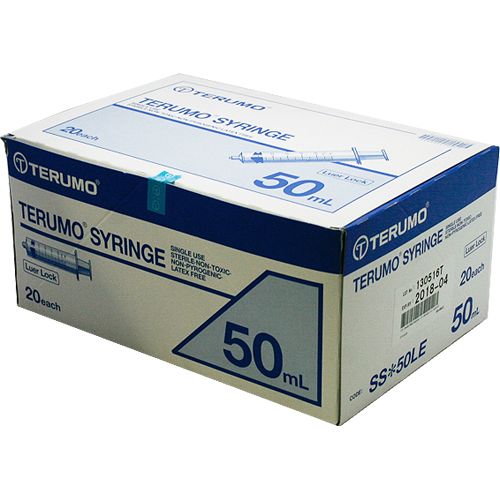 Terumo Hypodermic Syringes 20mL Luer Lock – Box/50